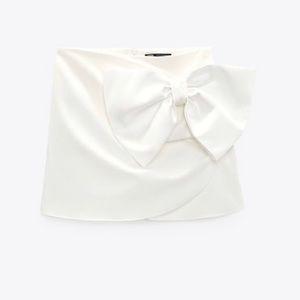 Zara White Bow Skirt/Skort